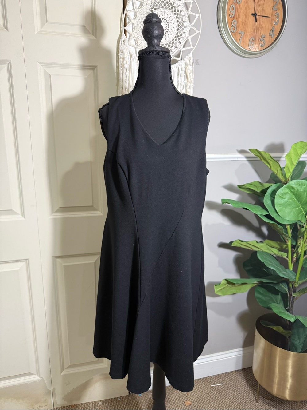 CAbi Black Sleeveless V-Neck trendy  Dress
